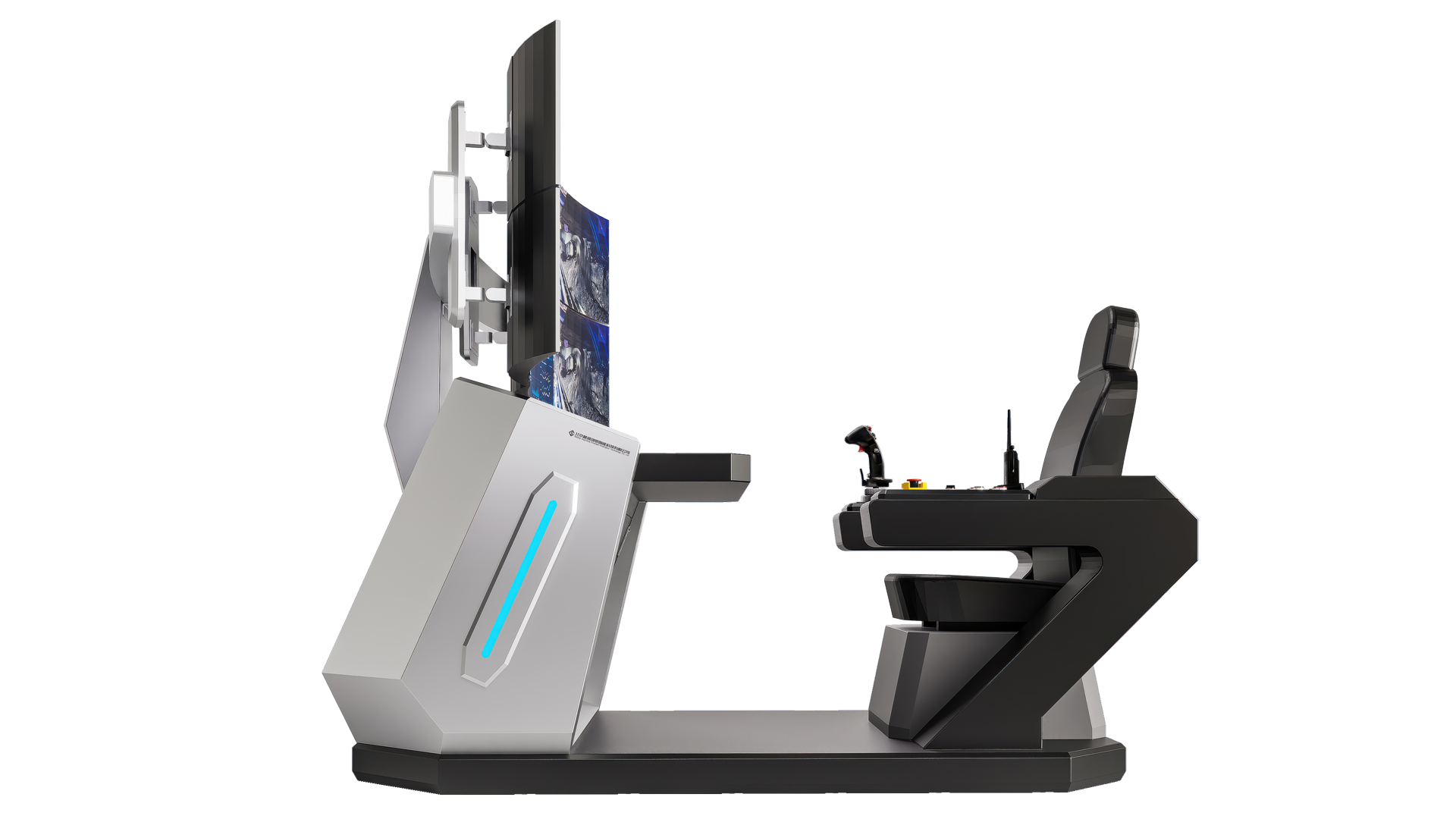 拥有包裹式座椅，保障使用时的舒适性与稳定性，增强沉浸感，设计融合了科技感与功能性。